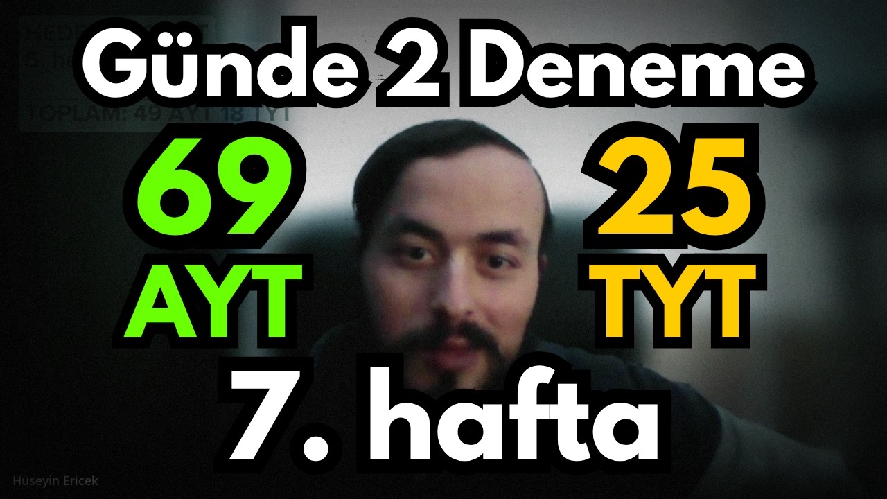 YKS Hedef 300 AYT - Her Gün 2 Genel Deneme Çözüyoruz (Hafta 7)