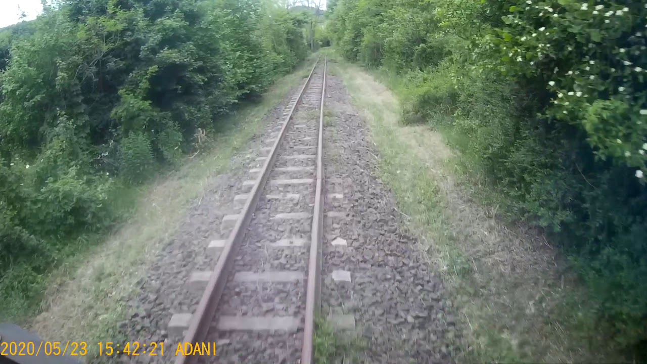 2020.05.23 Railcam Szob-Nagyírtás kisvasút eredeti hang és sebesség.
