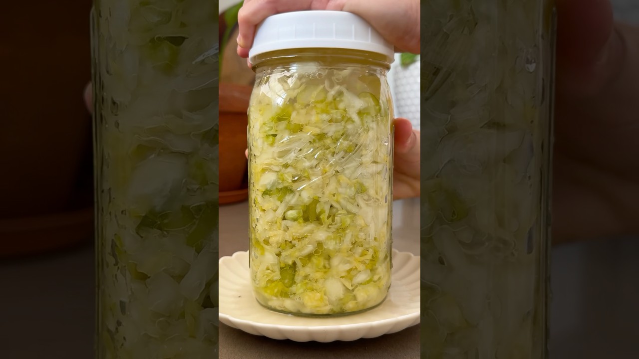 Homemade Sauerkraut (Apple-Celery)