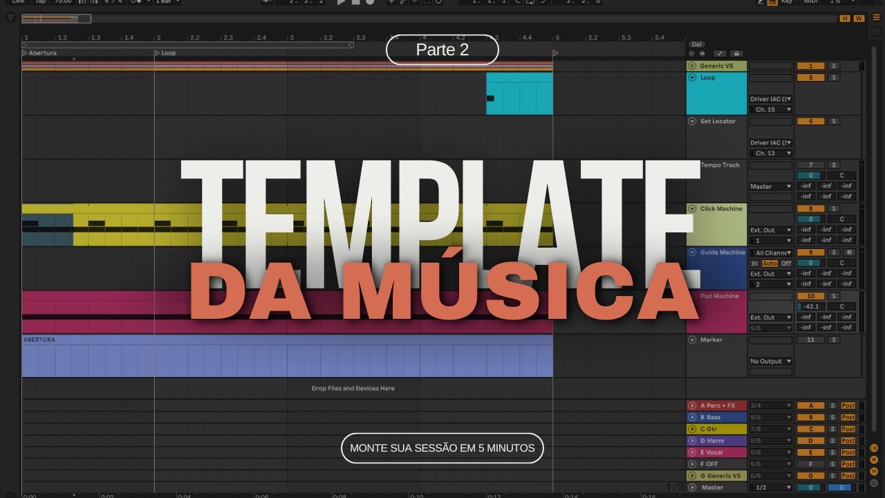 Como montar um template de música para rodar VS no Ableton Live