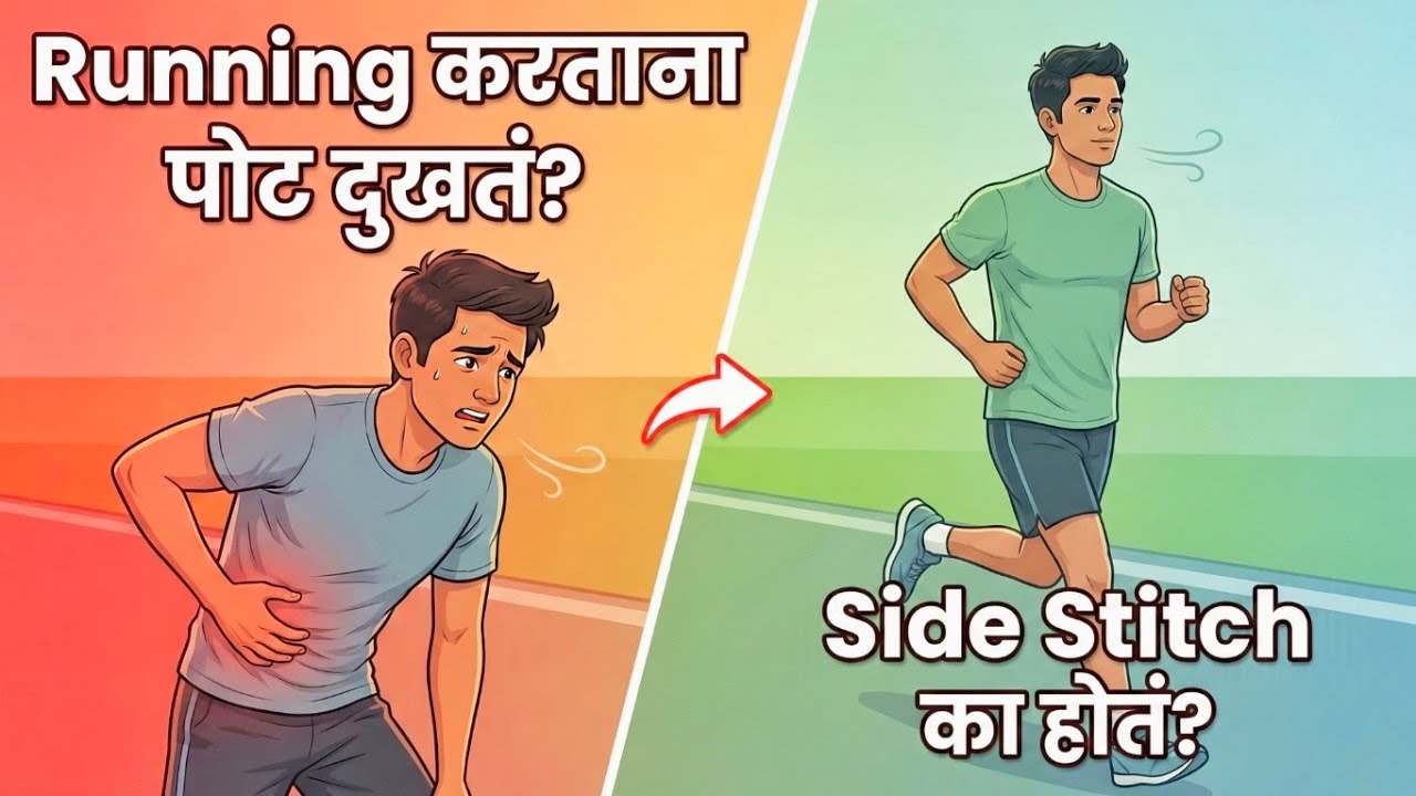 Running करताना पोट दुखणं / Side Stitch का होतं?| कारणं, चुकां आणि उपाय | Run Marathi