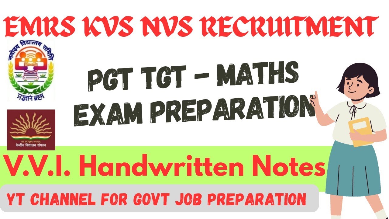 Most Important Maths Formula and Notes for PGT TGT MATHS || EMRS KVS NVS PREPARATION 