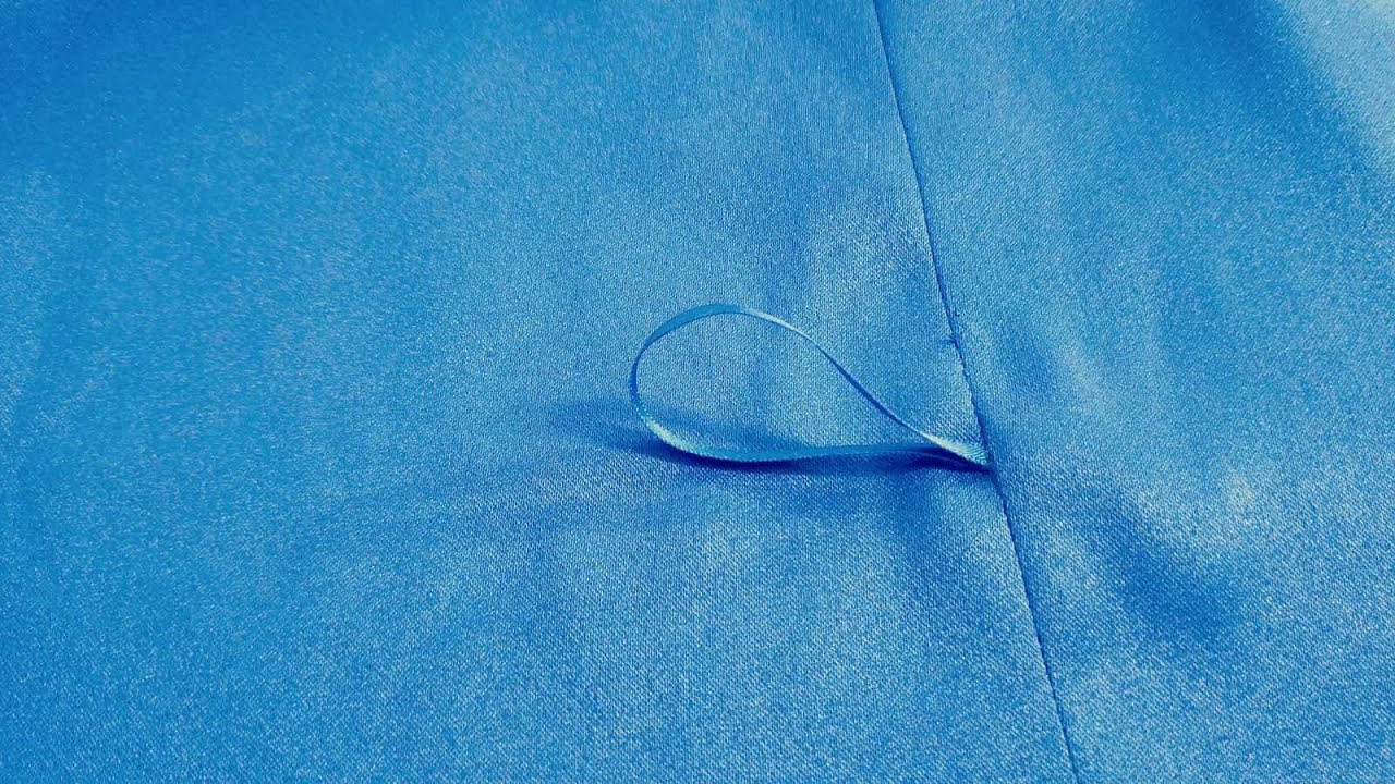 How to make a hook to hold up the train on a formal dress by hand?