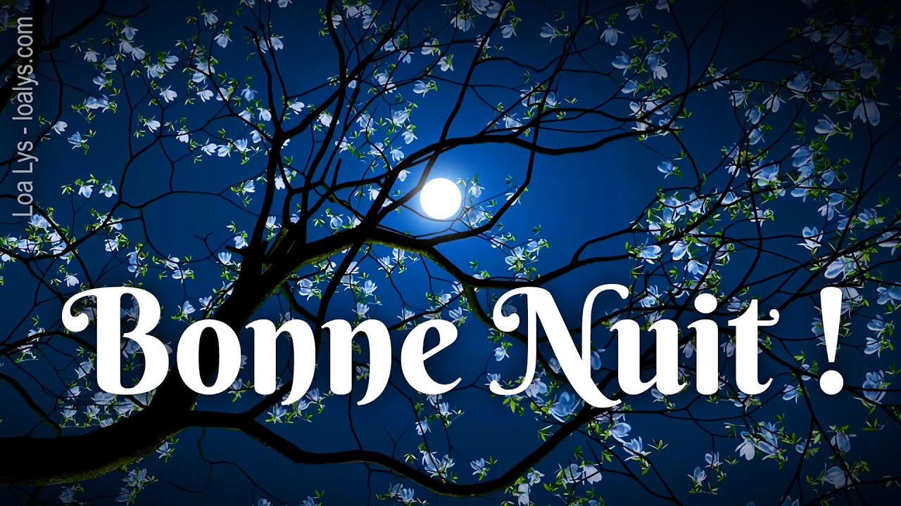 Bonne nuit - Jolie carte avec musique douce