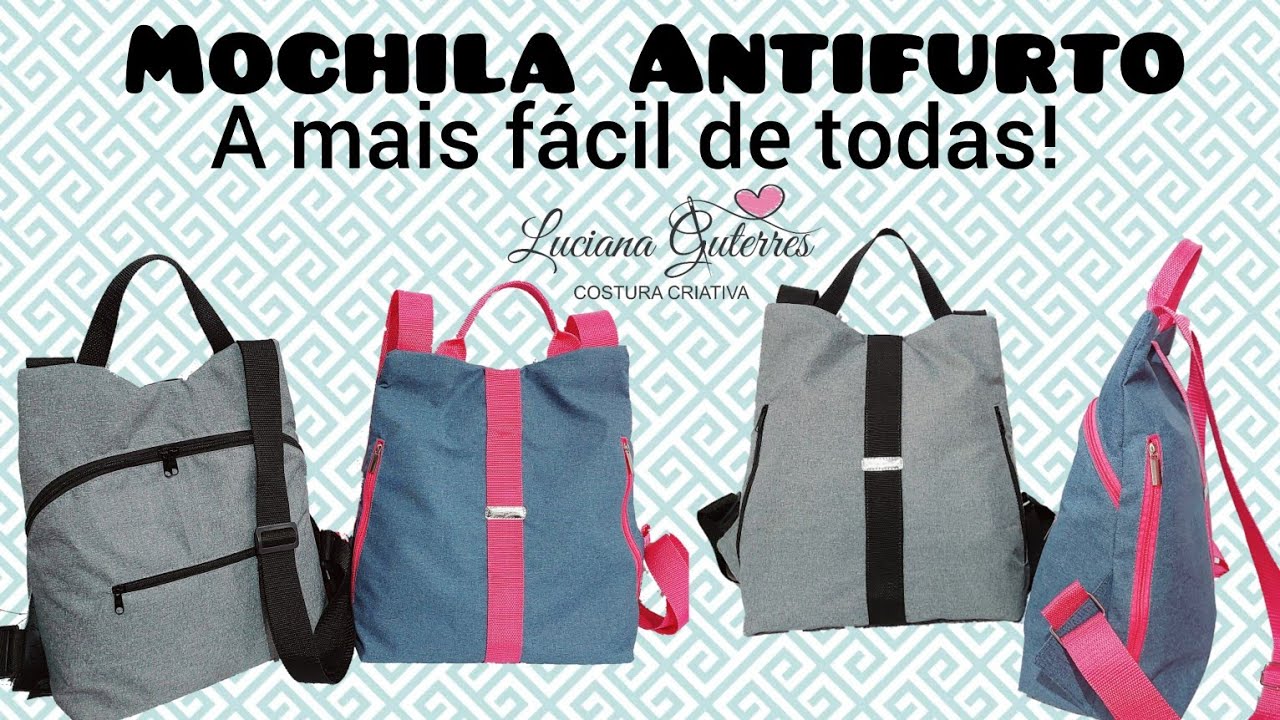 Mochila Antifurto Mais Fácil De Todas / Te ensino a fazer o molde também! 🤩