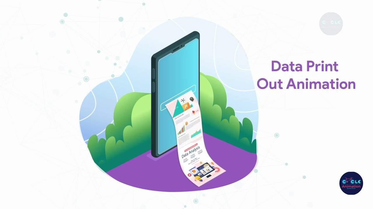 Data print out Animation using After Effects Tutorial by cycle animation