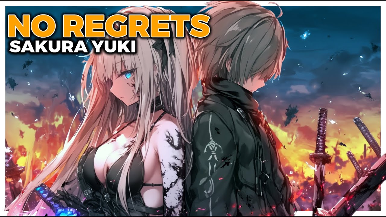 Nightcore - No Regrets (Lyric Video) (Sakura Yuki)