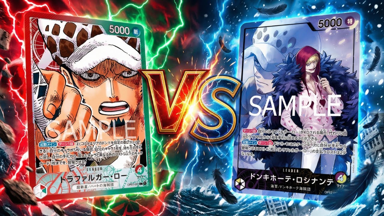 【紫黄ロシナンテvs赤緑ロー】ガチフリー対戦【ワンピカ対戦】［ワンピカード/ワンピースカード］