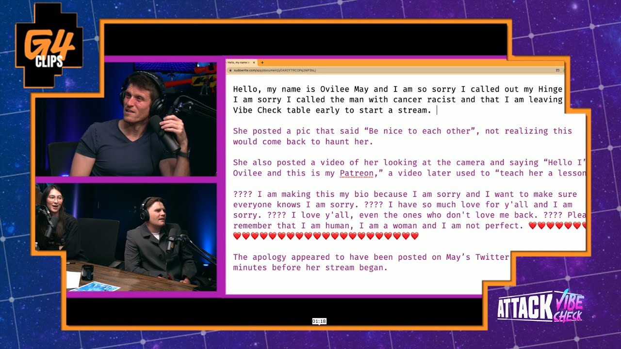 Ovilee apologizes for being a human - AOTS Vibe Check