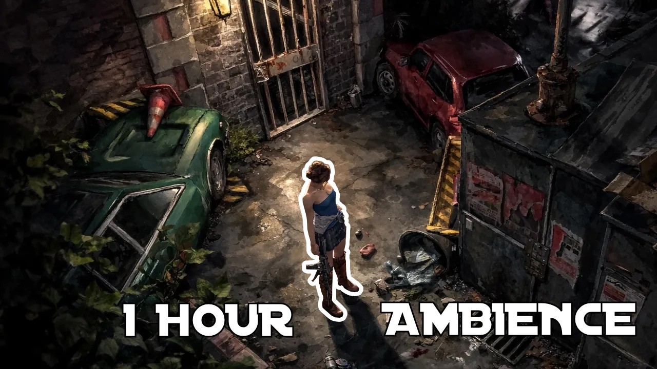Resident Evil 3: Nemesis – Back Alley Soundscape | 1 Hour Ambience