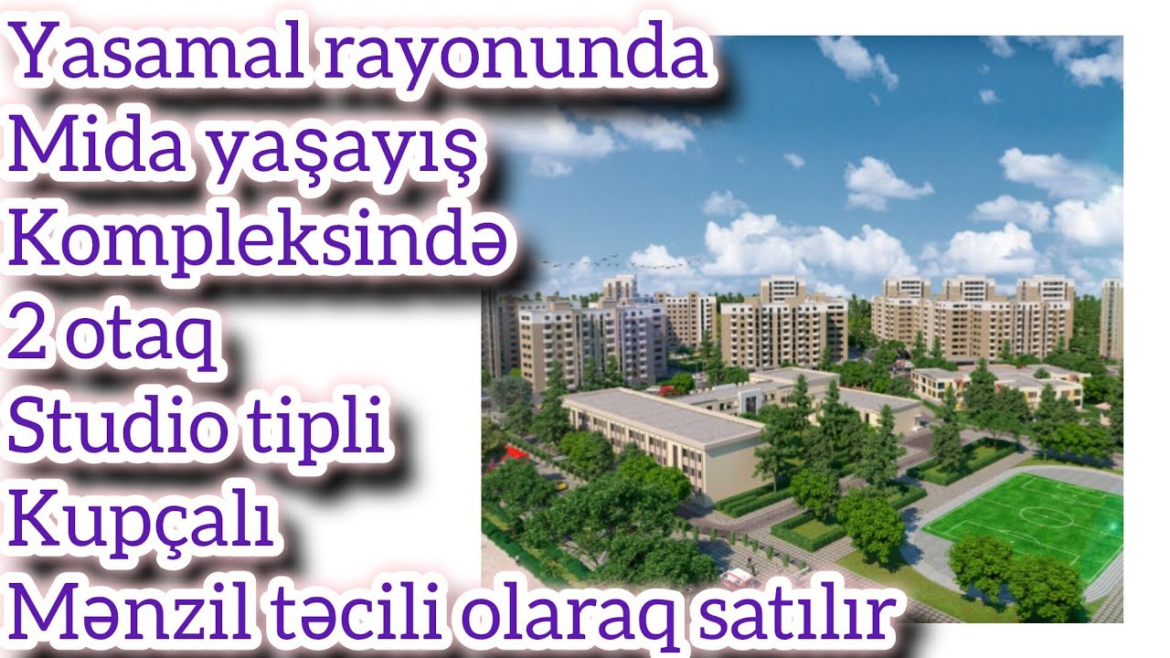 Yasamal rayonu Mida yaşayış kompleksində 2 otaq studio tipli mənzil satılır