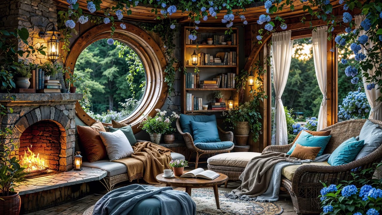 This peaceful Fireplace ambience is made for reading, relaxing and quiet moments of rest