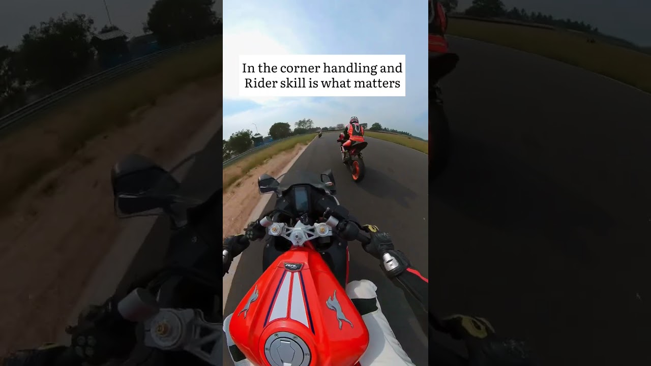 TVS RR310 vs KTM RC 390 on a race track!!! 