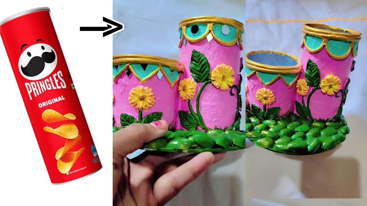 DIY - Beautiful Stand / Holder / Organizer Making Using Waste Chips Box l Paper Craft l