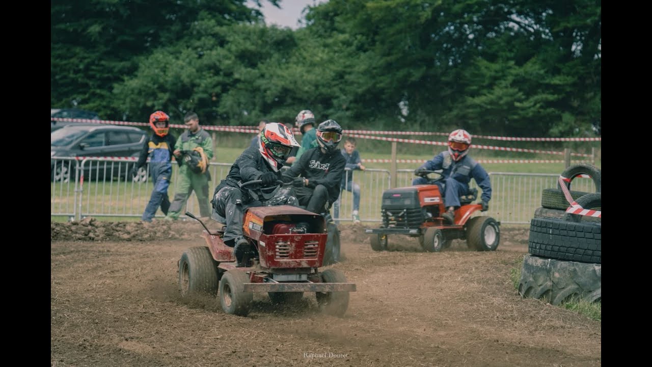 COURSE tracteur tondeuse FEU+ACCIDENTS