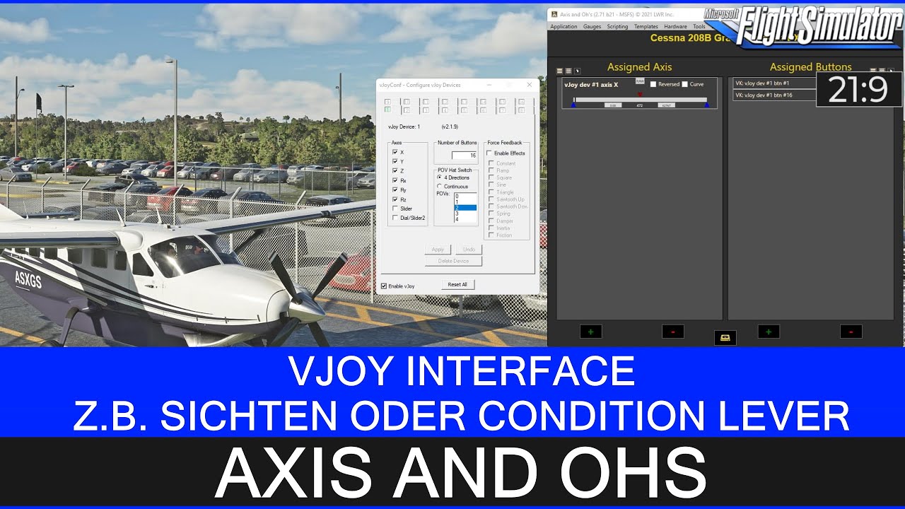 Axis And Ohs + VJoy - z.b. für Sichten und Condition Lever ★ MSFS 2020