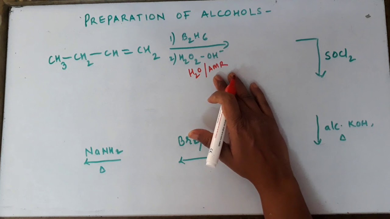 Preparation of alcohol from Grignard reagent