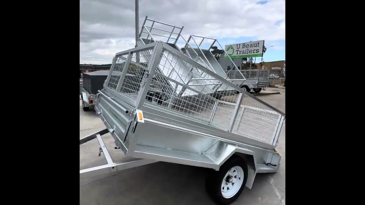 8x5 Single axle box trailer U Beaut Trailers 750 KG ATM galvanised