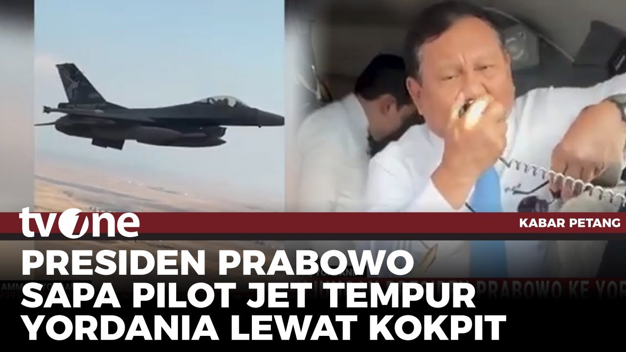 Momen Jet Tempur Yordania Kawal Pesawat Kepresidenan RI Prabowo Subianto | Kabar Petang tvOne
