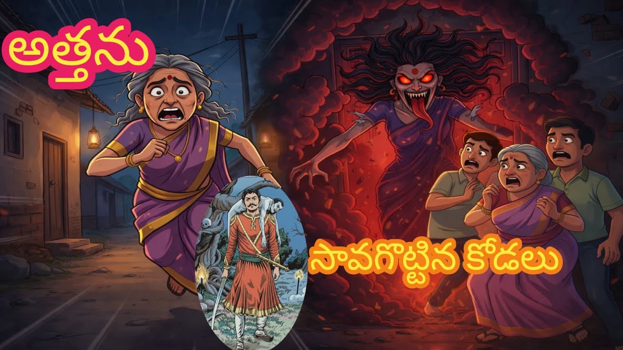 Telugu Horror Story| Telugu dayyala kathalu| Telugu Chandamama kathalu|telugu village cartoons 