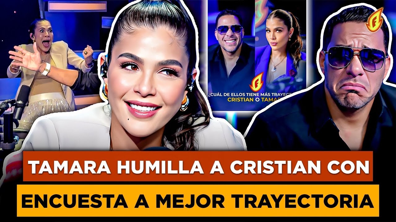 TAMARA HACE PASAR LA VERGÜENZA DE SU VIDA A CRISTIAN CON ENCUESTA A MEJOR TRAYECTORIA EN LOS MEDIOS