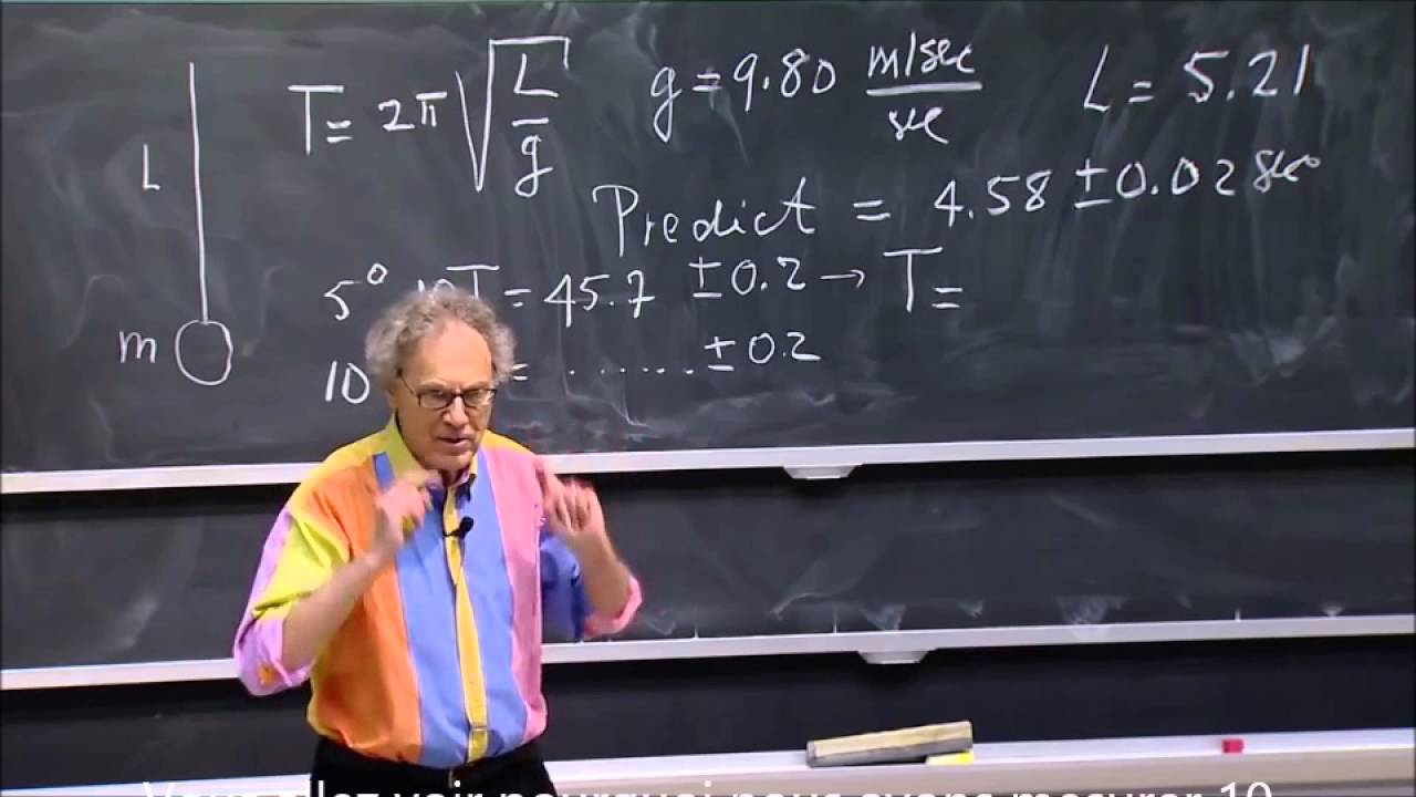 Walter Lewin, la période d'un pendule.