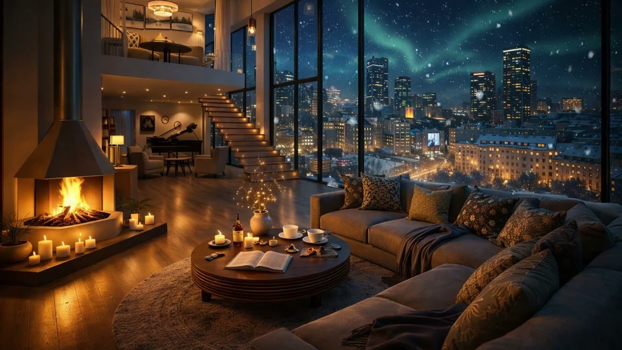Stay Here Tonight 🌌 Cozy Apartment with Snowy City View