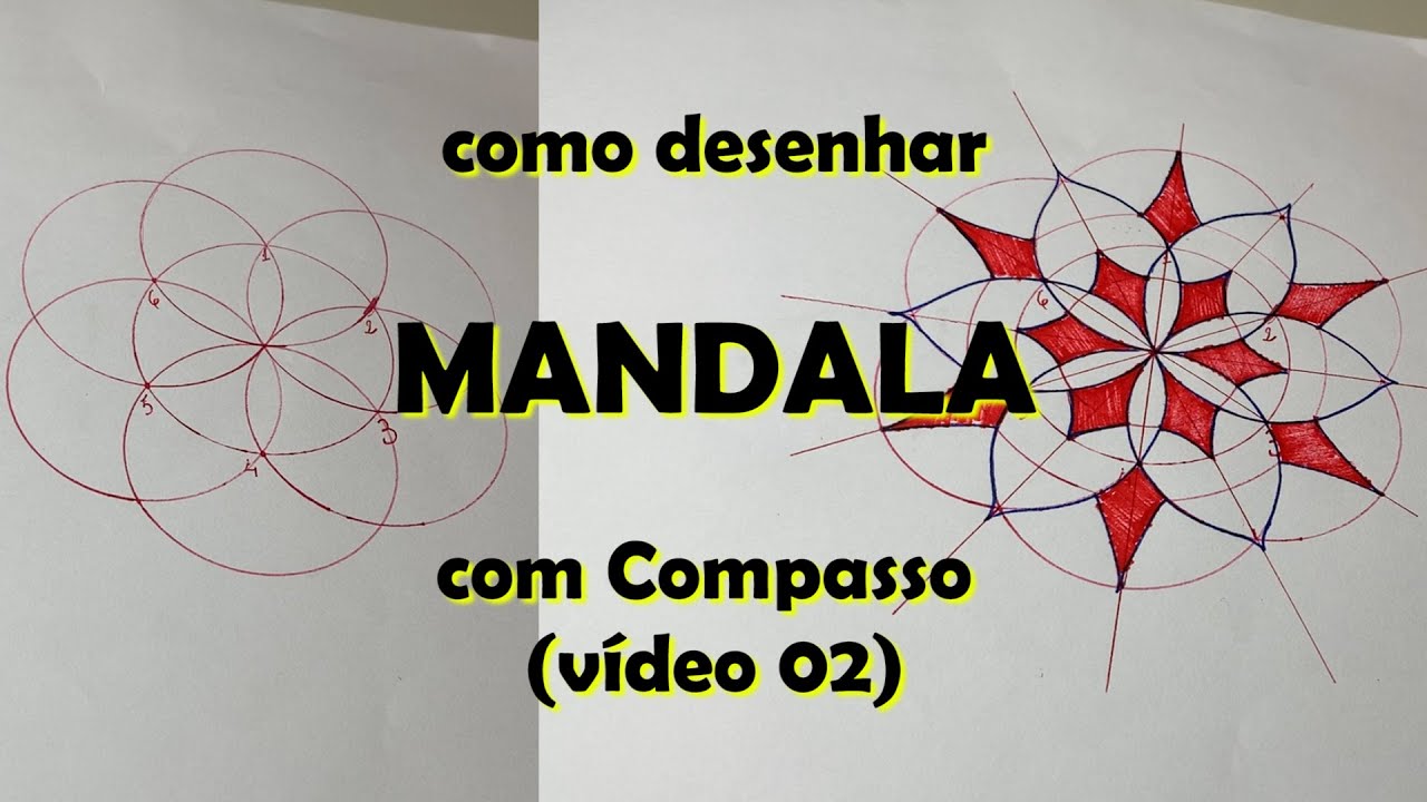 Como desenhar MANDALA com compasso. Passo a Passo video 02
