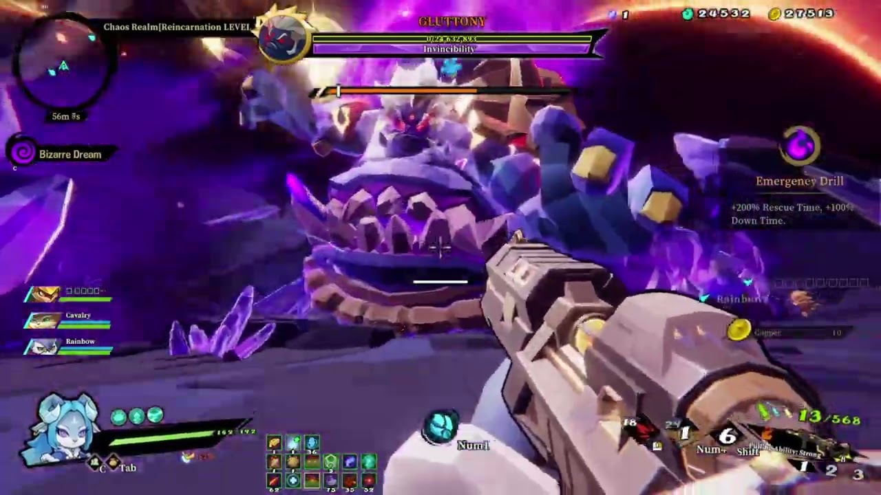 Gunfire Reborn season 6 R10 gluttony kill crazy damage dies through invincibility #gunfirereborn