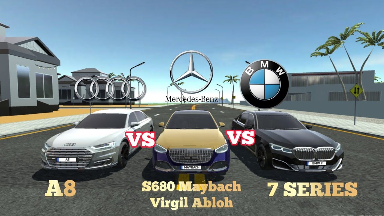 Car Simulator 2 Audi A8 Vs Mercedes S680 Maybach Virgil Abloh Vs BMW 7 series | Top Speed | Sound...