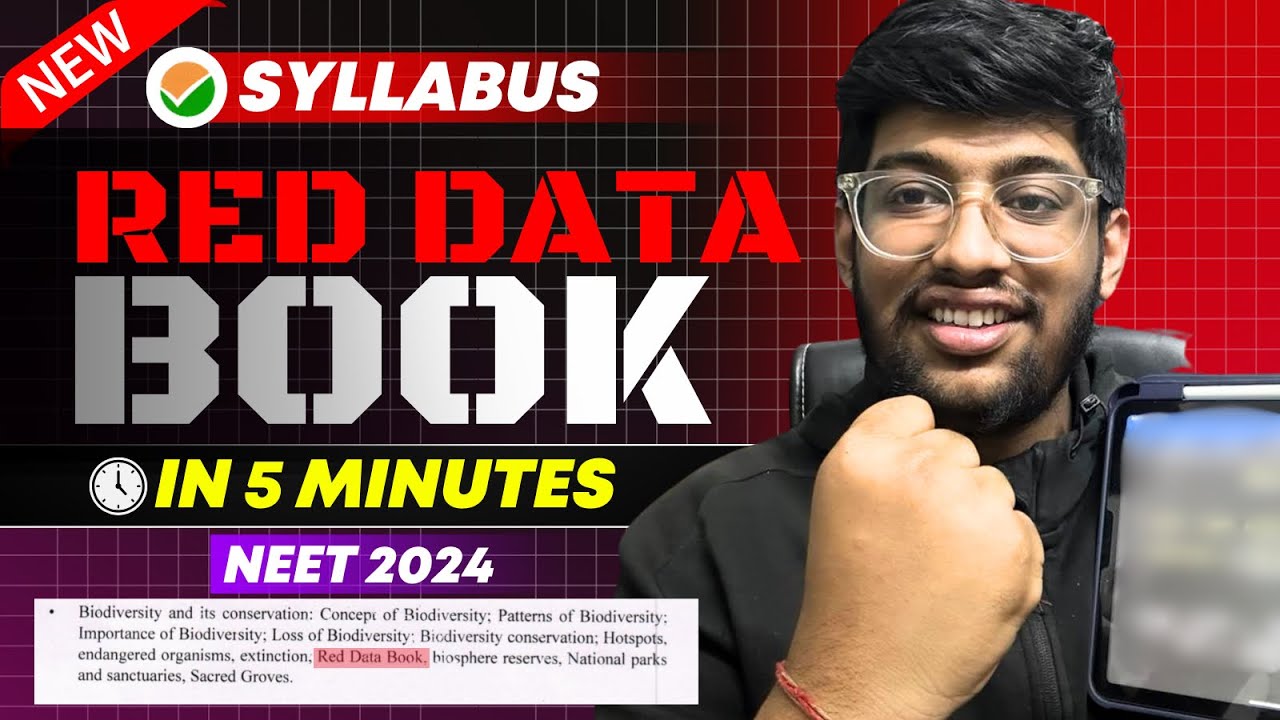 RED DATA BOOK in 5 mins🔥| NEET 2024 | New syllabus