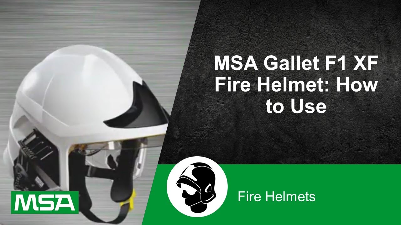Feuerwehrhelm Gallet F1 XF: Anlegevorgang und Einstellung des Zubehörs