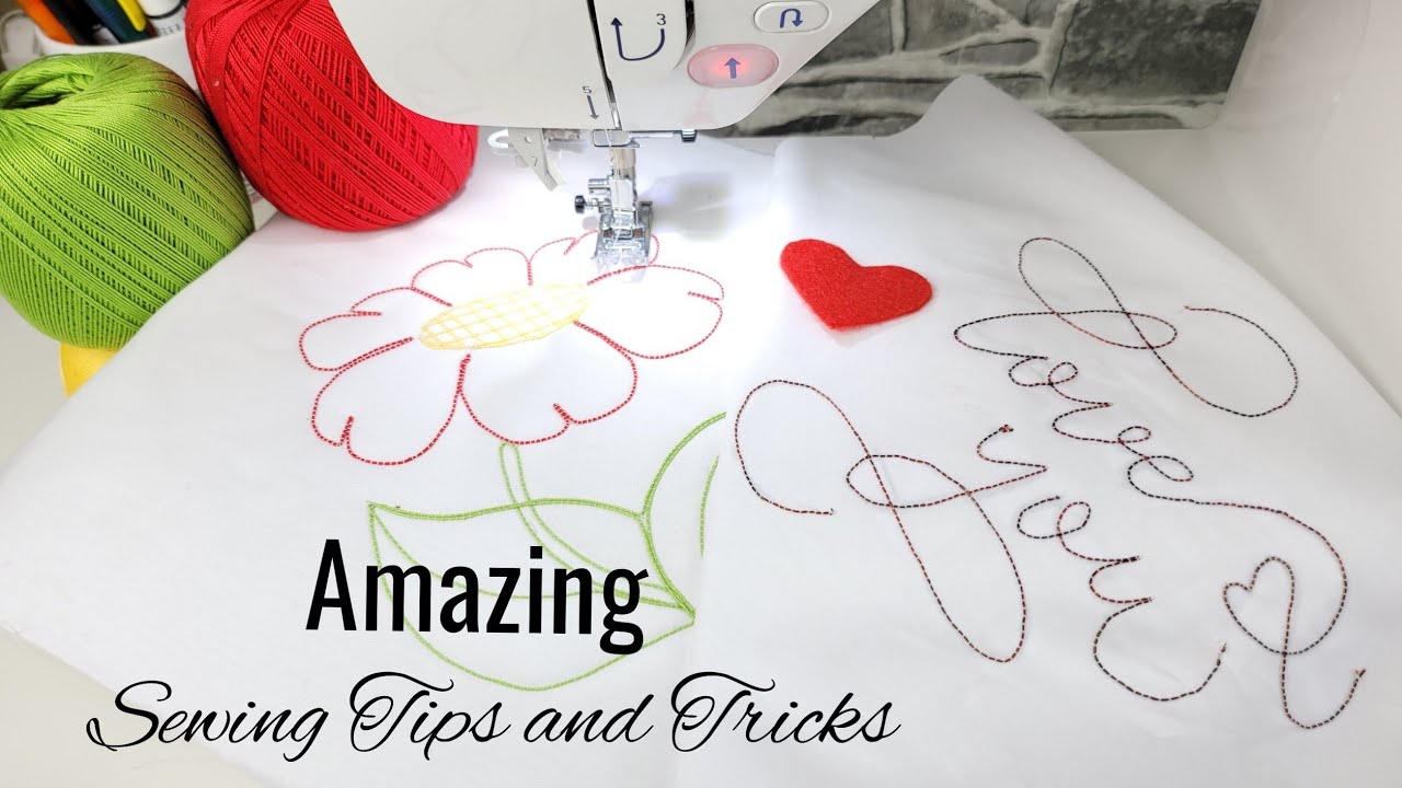 Удивительные советы и хитрости по шитью | Идеи вышивки на швейной машине | Швейные Приколы