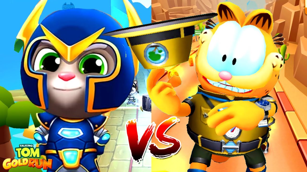 Talking Tom Gold Run VS Garfield Rush: ГИПЕР ТОМ VS Гарфилд в Новом костюме!