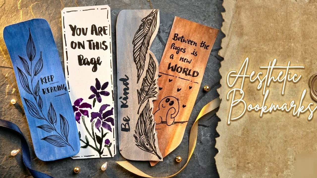 Easy bookmark ideas | DIY aesthetic bookmarks