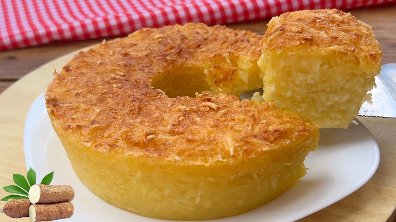 BOLO DE MANDIOCA NA AIRFRYER SEM GLÚTEN E SEM LACTOSE/ BOLO DE AIPIM/ BOLO DE MACAXEIRA