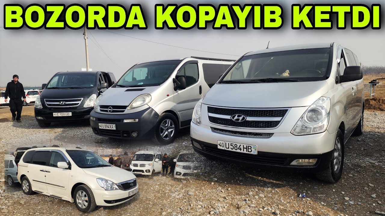 9 FEVRAL FARGONA MASHINA BOZORIDA HYUNDAY STAREKS MERSADES VITO KIA KARNIVAL SHINRAY X30L 