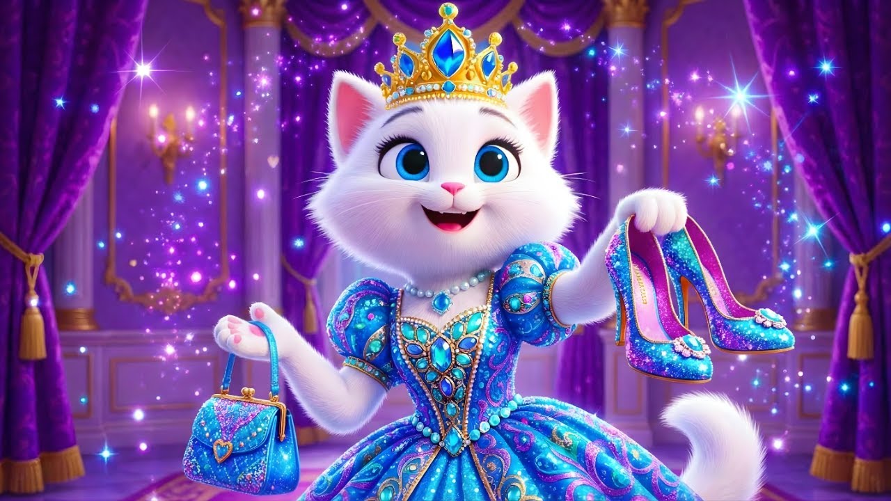 Wow ! Kitty’s First Makeup Lets Her Join Mom’s Glitter Show 🌈👗💄 | Cat Story