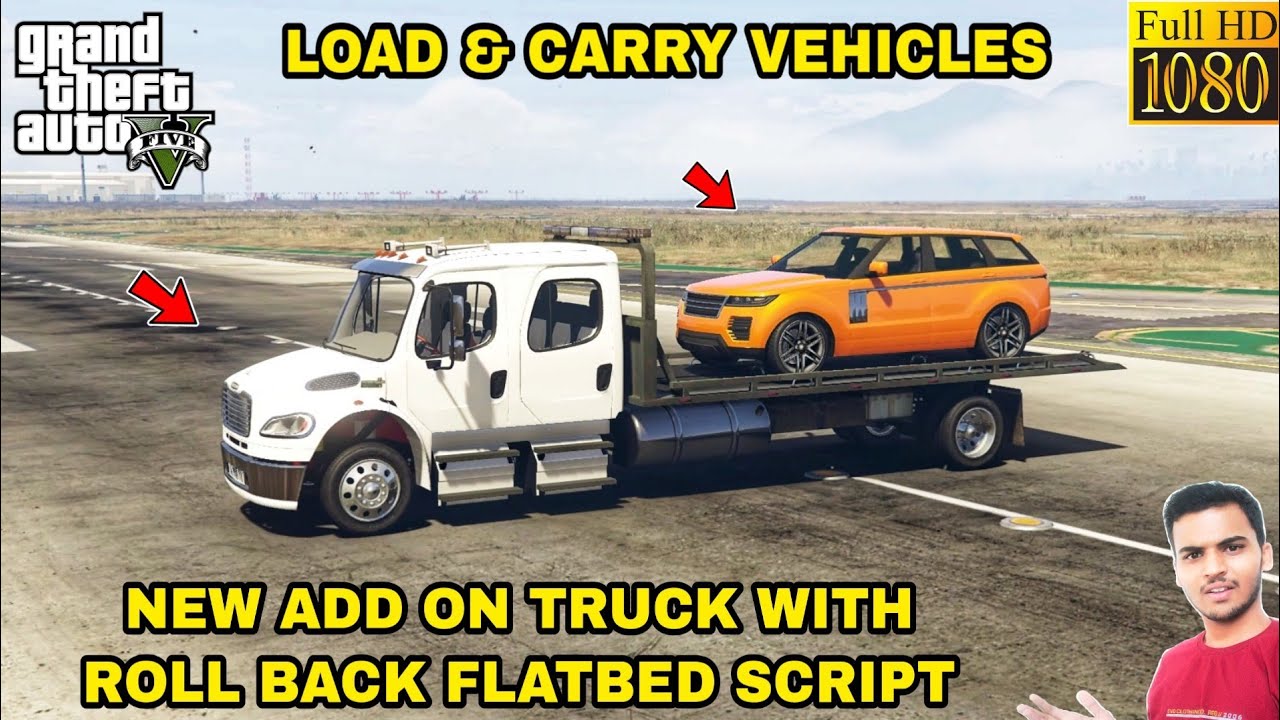 GTA 5 : HOW TO INSTALL NEW ADD ON TRUCK WITH ROLLBACK FLATBED SCRIPT MOD🔥🔥🔥