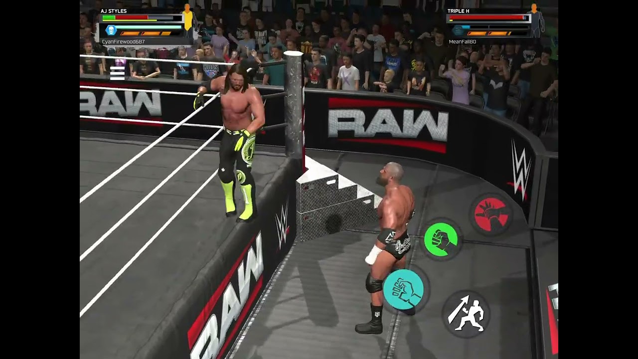 TRIPLE H VS AJ STYLE FULL BLOOD MATCH FULL HD 4K!!! WWE live 2k25..#wwe #like #wwe2k25 