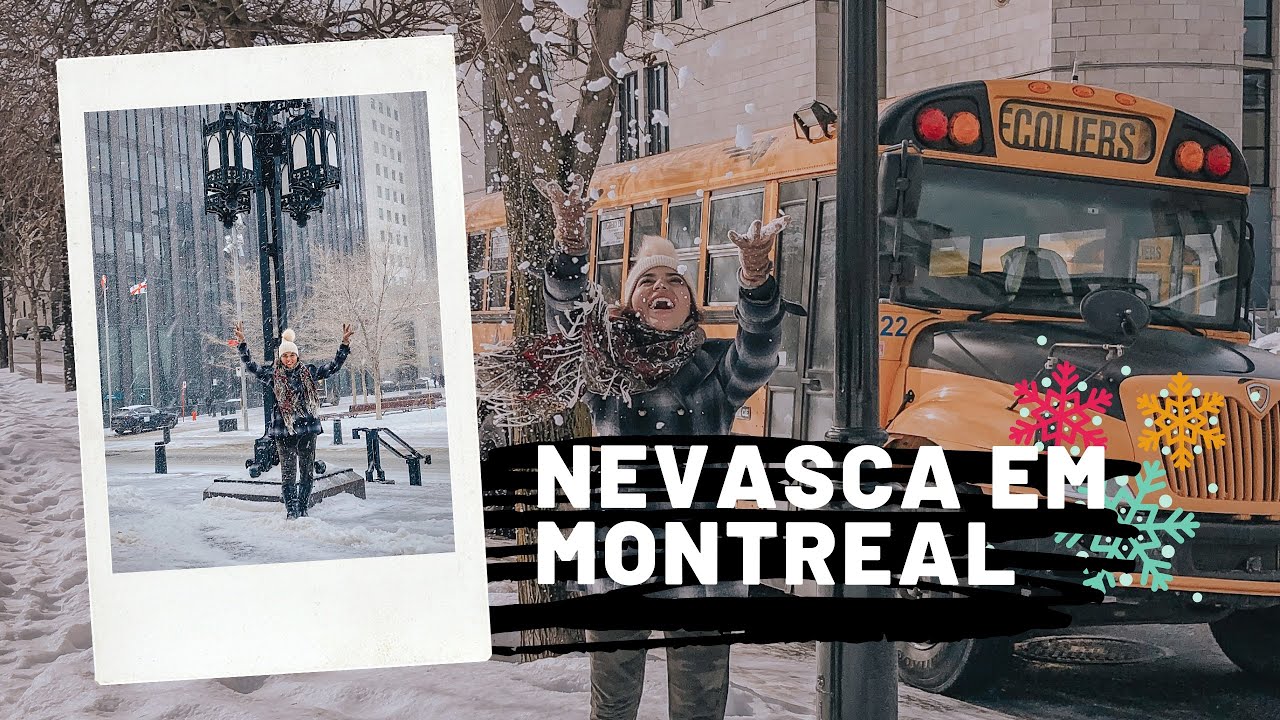 Montreal city em baixo de muita neve! Enfrentamos uma nevasca