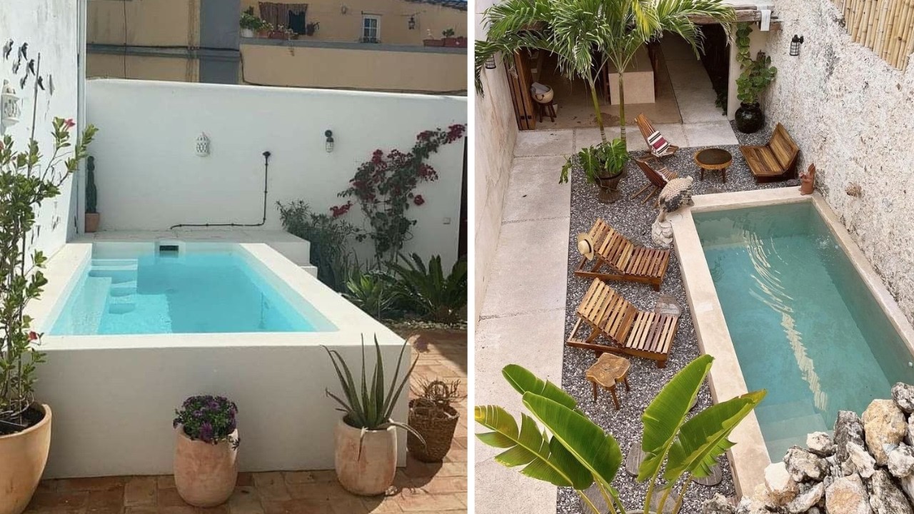 +157 iDEAS D PISCINAS PEQUEÑAS para CASAS con POCOC ESPACIO combinando diseño, funcionalidad, estilo