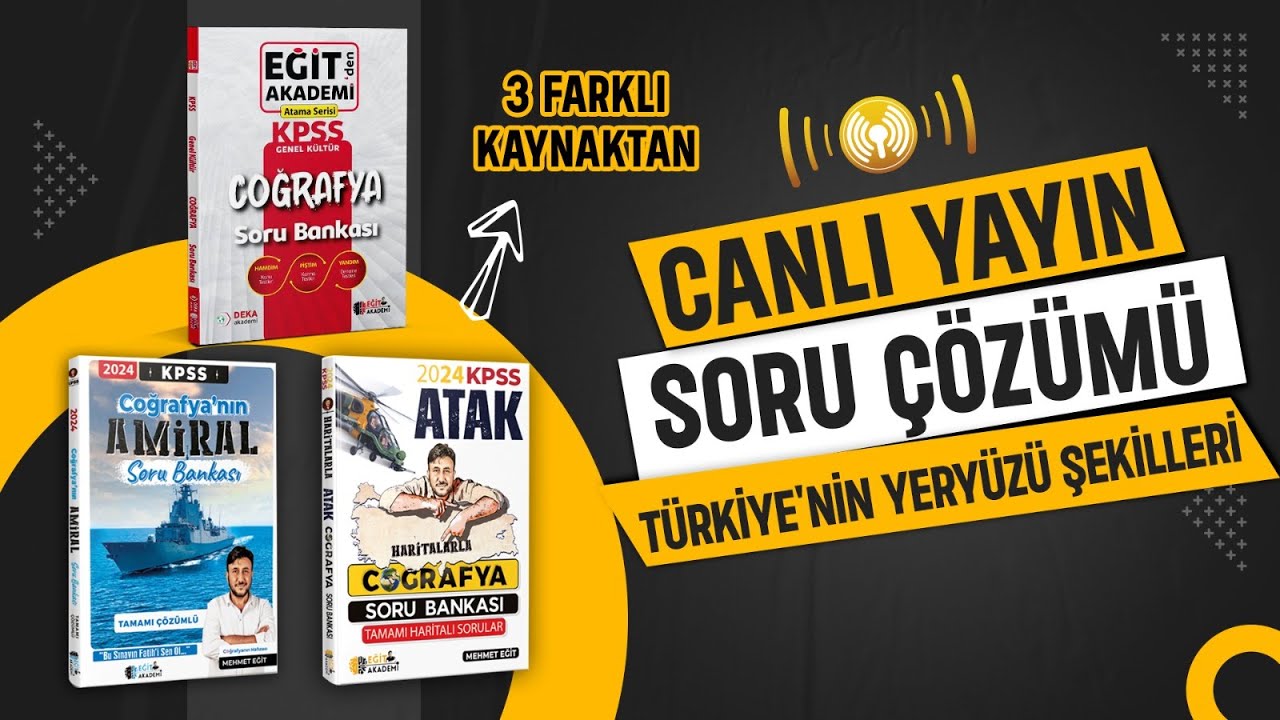 YER ŞEKİLLERİ SORU ÇÖZÜMÜ -  CANLI YAYIN