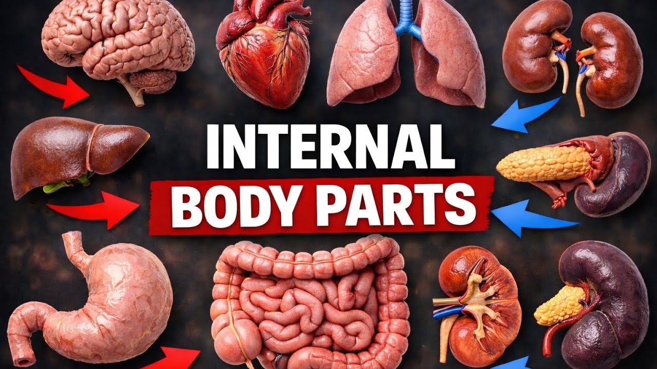 Internal body parts with their works and pictures | Human Body parts 