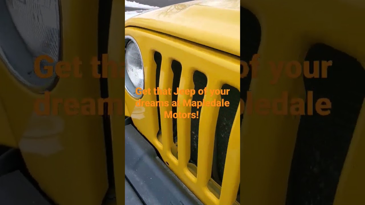 Yellow Jeep Wrangler Rubicon LJ at Mapledale Motors 