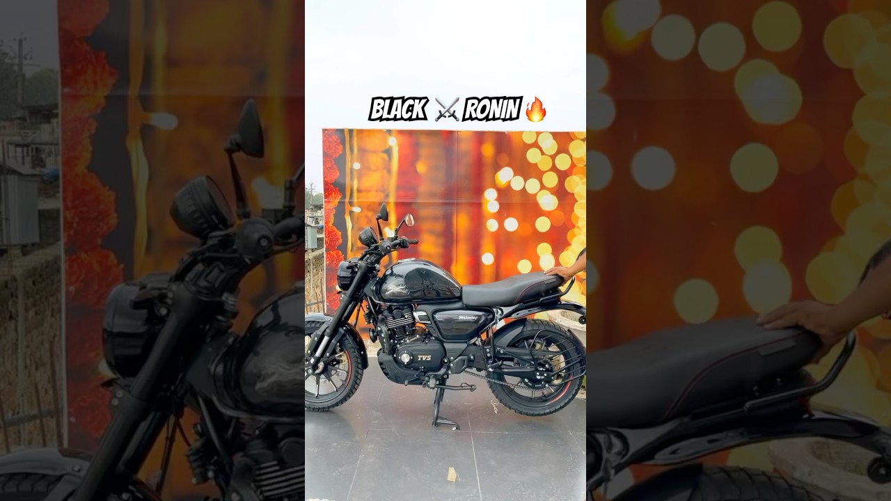 RONIN BLACK COLOR BASE MODEL | #blackronin #cruiserbike #ronin #tvsronin225 #tvsronin225