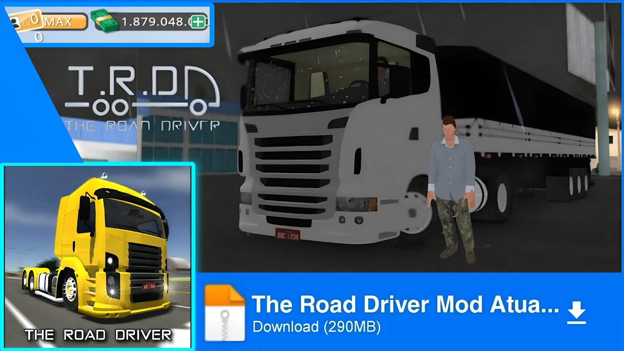 THE ROAD DRIVER Mod Apk DINHEIRO INFINITO E LEVEL MÁXIMO VERSÃO 3.0.6 Atualizado 