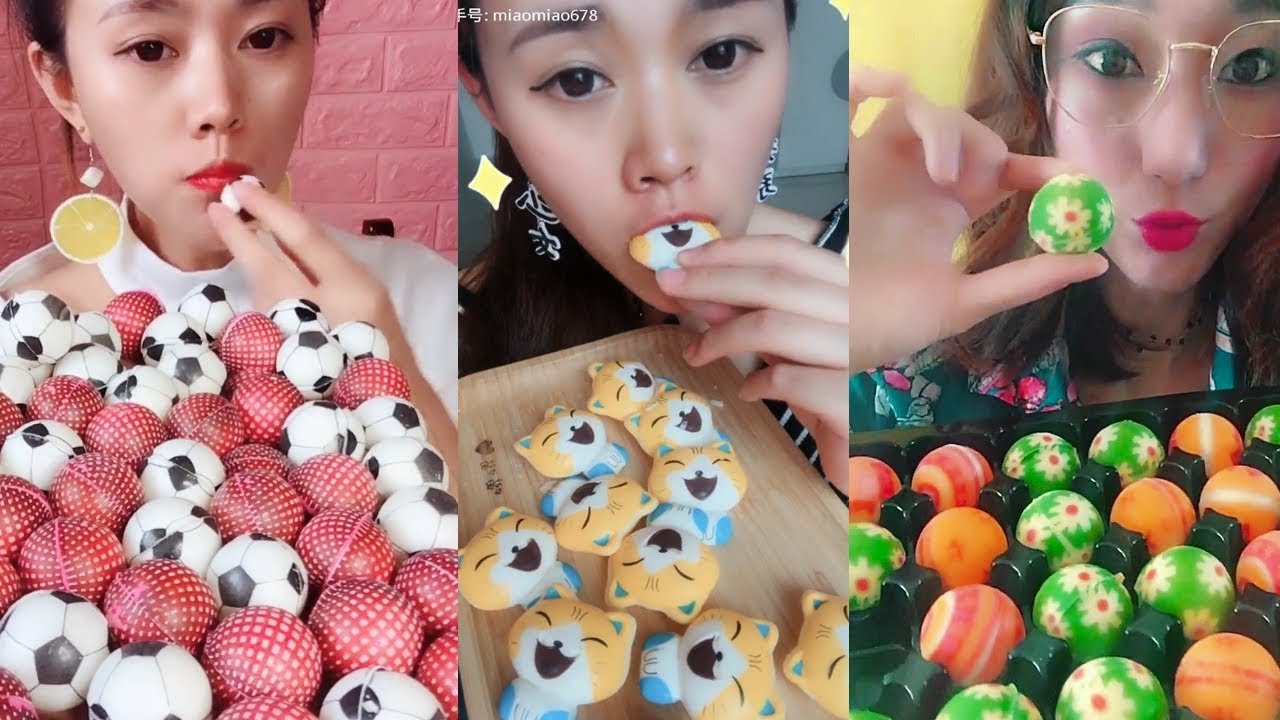 [ASMR] Hollow Animals and Balls Frozen Chocolate Eating (No Talking) (Bears, Kitty, Balls, etc)