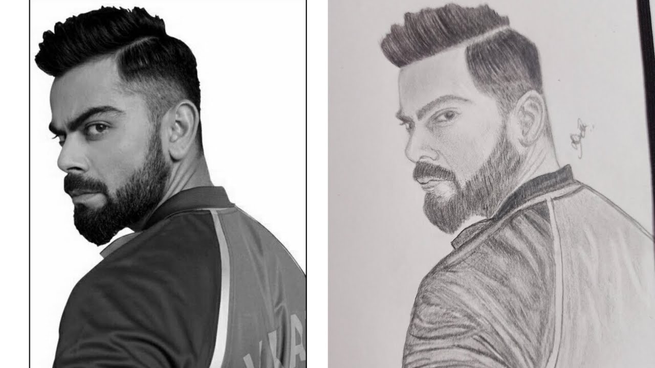 How to draw virat kohli step by step | drawing tutorial | youcandraw| Virat Kohli Art|