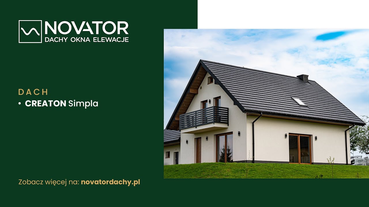 Dachówka ceramiczna CREATON Simpla w kolorze antracyt 🏡 Realizacja NOVATOR Dachy Okna Elewacje